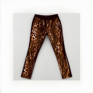 Shinestar Low Rise Jeggings Size M Two-tone Pants Cheetah Print & Black Y2K Type